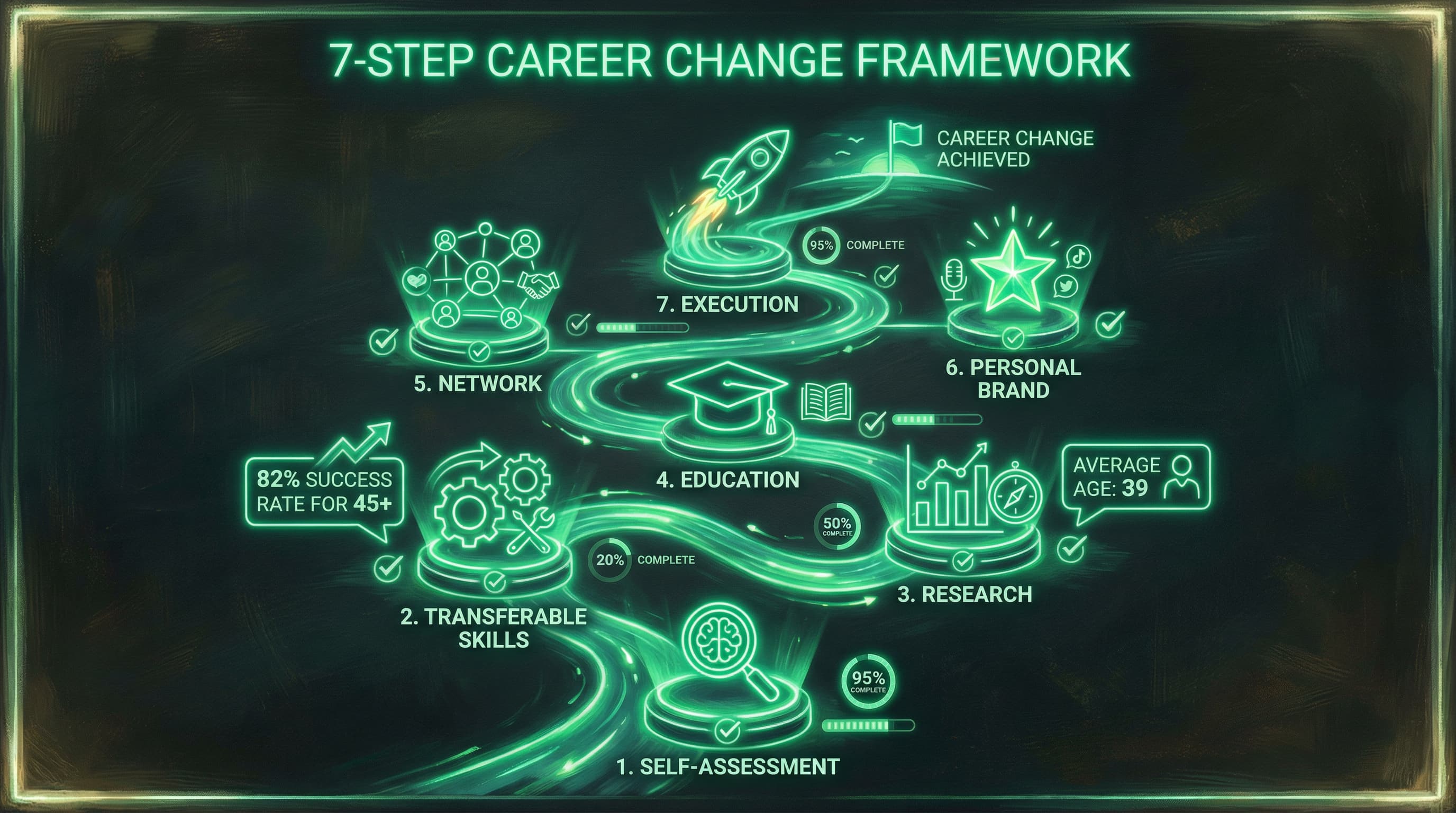 Job transition steps